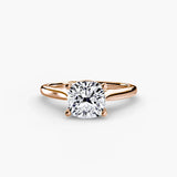 Cushion cut diamond ring in rose gold - AtelierRings by SKH