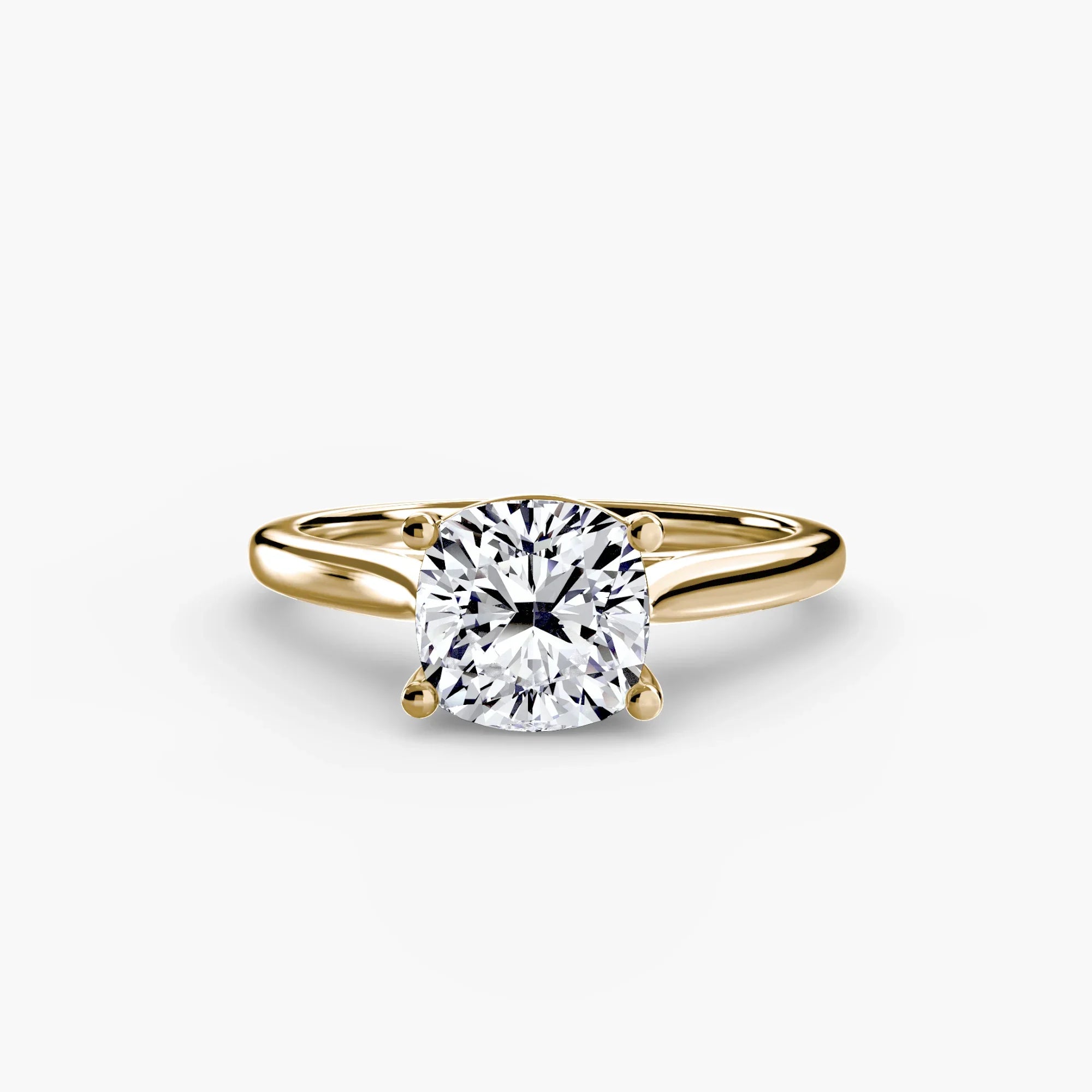 Cushion cut diamond ring in yellow gold - AtelierRings by SKH