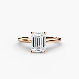 Emerald cut diamond ring in rose gold - AtelierRings by SKH