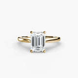 Emerald cut diamond ring in yellow gold - AtelierRings by SKH