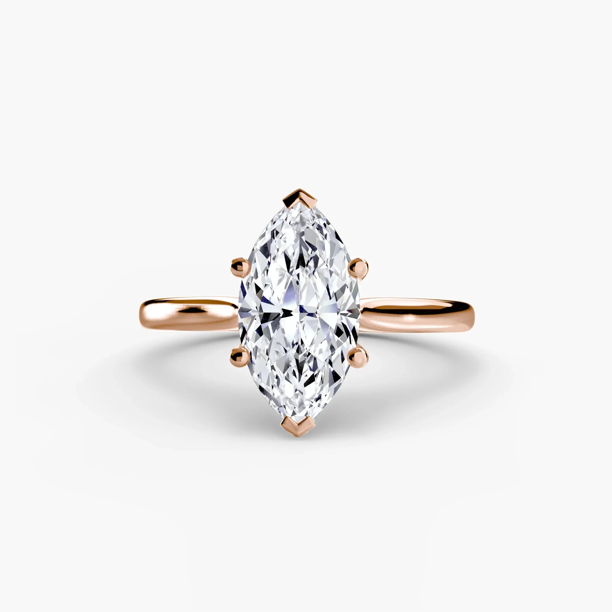Marquise cut diamond ring in rose gold - AtelierRings by SKH
