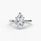 Marquise cut diamond ring in white gold or platinum - AtelierRings by SKH