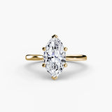 Marquise cut diamond ring in yellow gold - AtelierRings by SKH