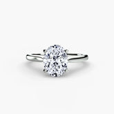 Oval cut diamond ring in white gold or platinum - AtelierRings by SKH