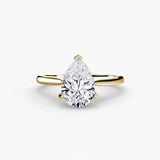 Pear cut diamond ring in yellow gold - AtelierRings by SKH