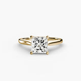 Princess cut diamond ring in yellow gold - AtelierRings by SKH
