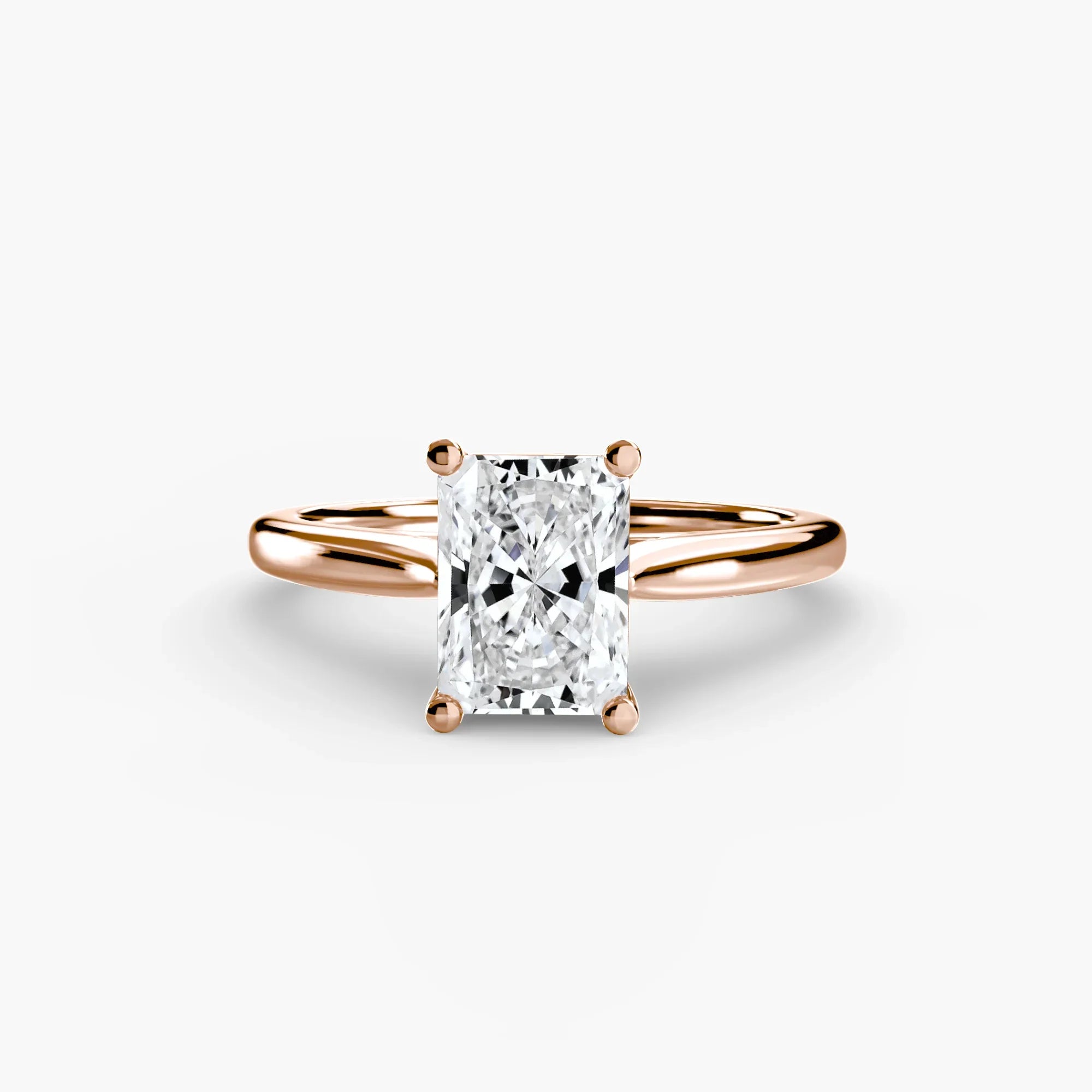 Radiant cut diamond ring in rose gold - AtelierRings by SKH