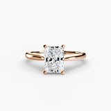 Radiant cut diamond ring in rose gold - AtelierRings by SKH