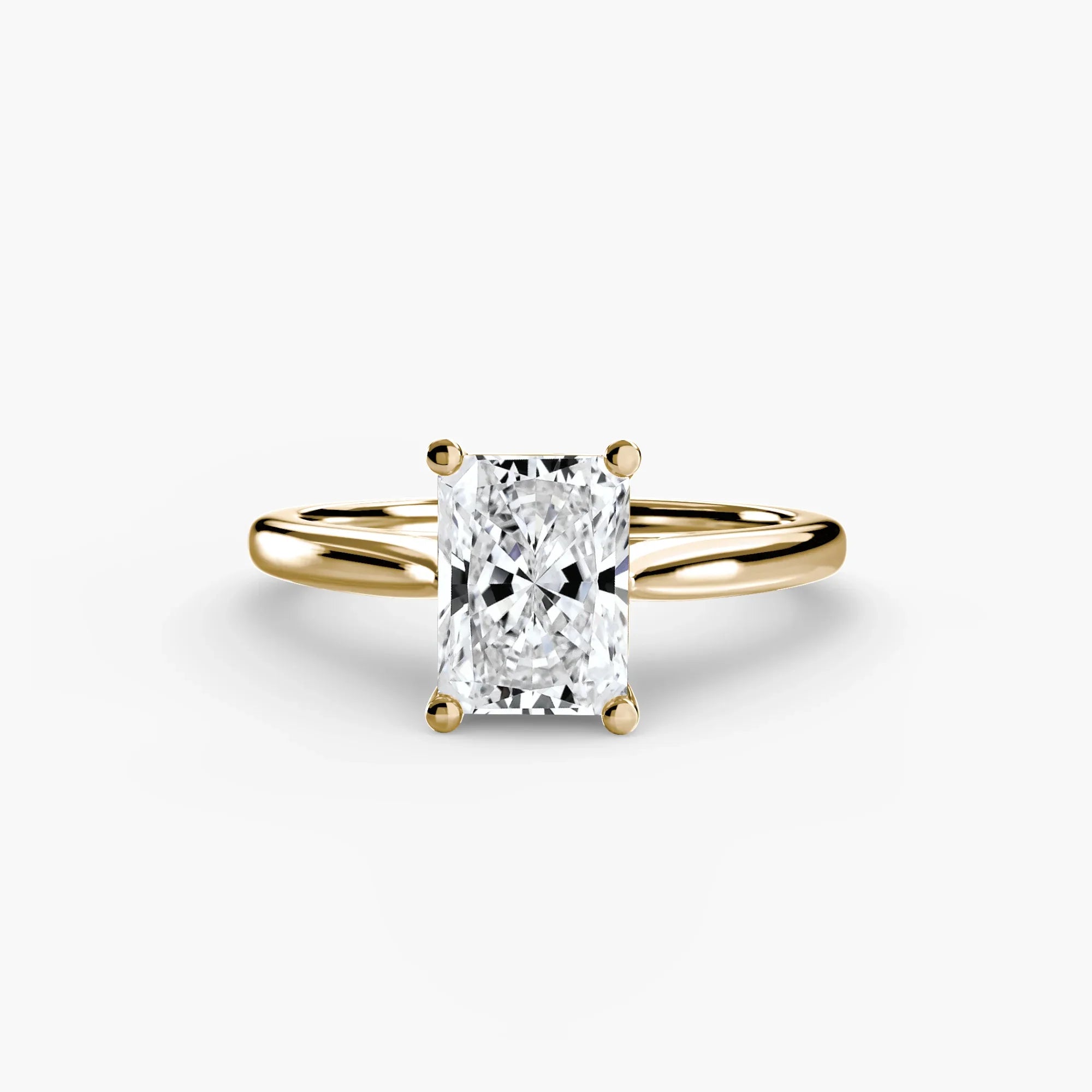 Radiant cut diamond ring in yellow gold - AtelierRings by SKH