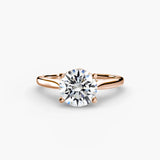 Round cut diamond ring in rose gold - AtelierRings by SKH