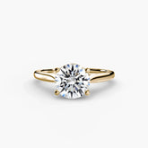 Round cut diamond ring in yellow gold - AtelierRings by SKH