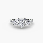 Heart cut diamond ring in white gold or platinum - AtelierRings by SKH