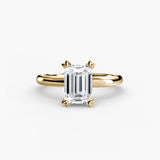 Emerald cut diamond ring in yellow gold - AtelierRings by SKH