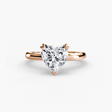 Heart cut diamond ring in rose gold - AtelierRings by SKH