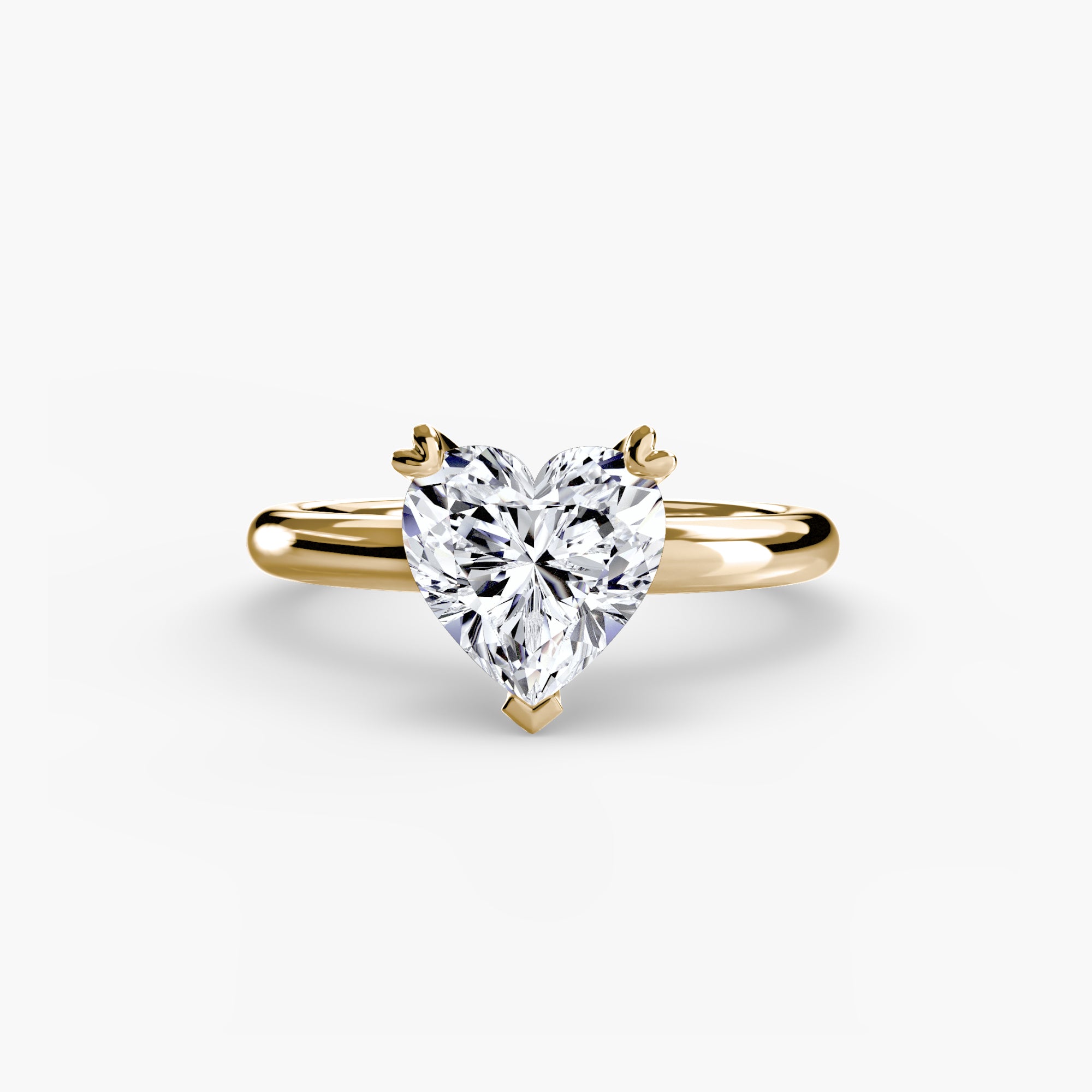 Heart cut diamond ring in yellow gold - AtelierRings by SKH