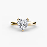 Heart cut diamond ring in yellow gold - AtelierRings by SKH