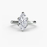 Marquise cut diamond ring in white gold or platinum - AtelierRings by SKH