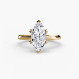 Marquise cut diamond ring in yellow gold - AtelierRings by SKH
