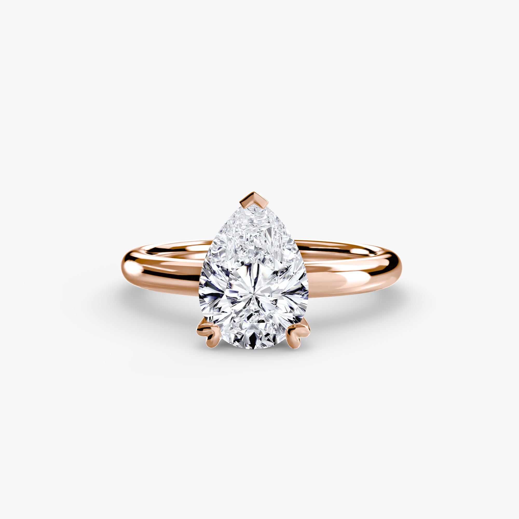 Pear cut diamond ring in rose gold - AtelierRings by SKH