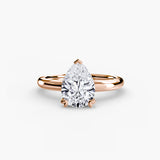 Pear cut diamond ring in rose gold - AtelierRings by SKH