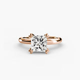 Princess cut diamond ring in rose gold - AtelierRings by SKH
