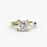 Princess cut diamond ring in yellow gold - AtelierRings by SKH