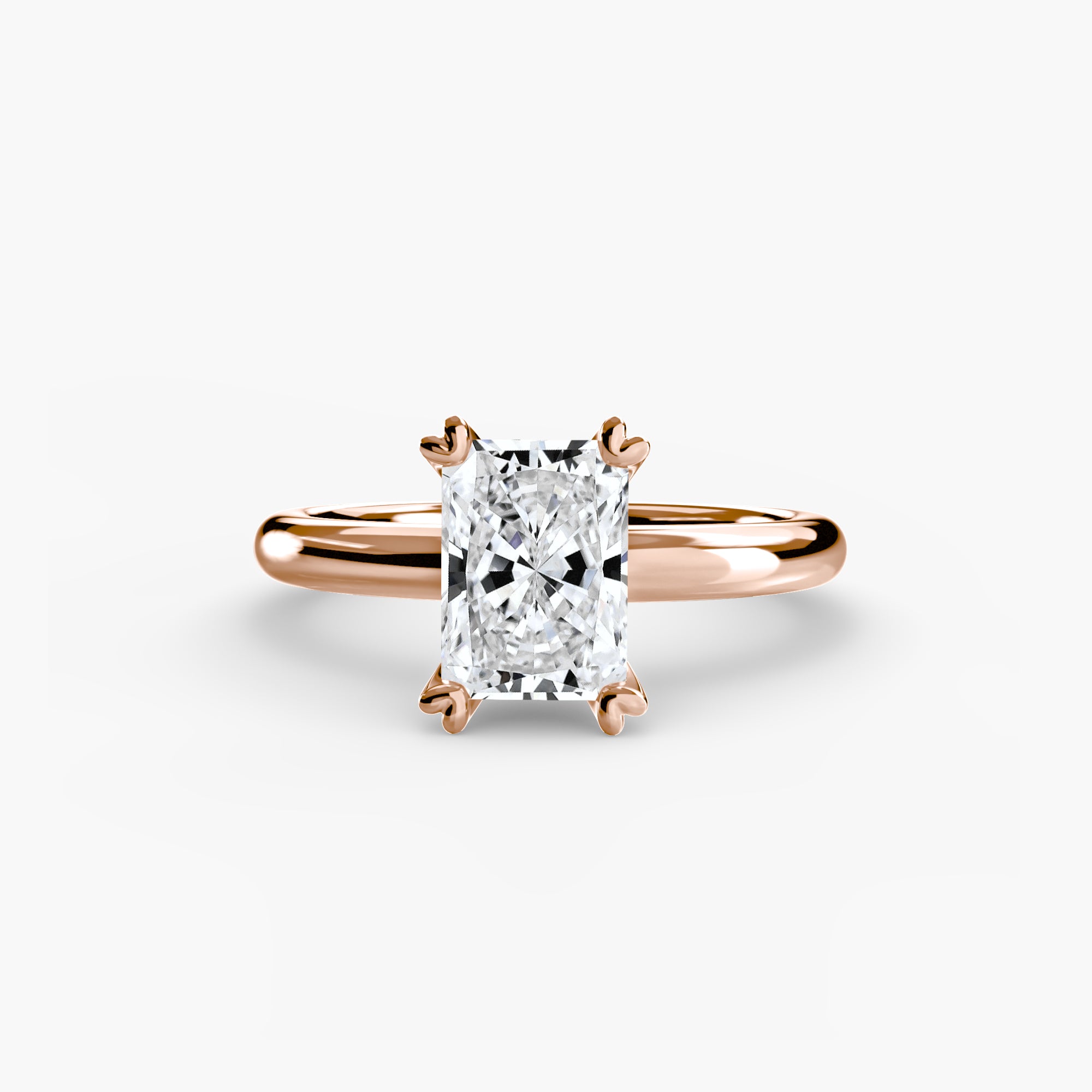 Radiant cut diamond ring in rose gold - AtelierRings by SKH