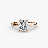 Round cut diamond ring in rose gold - AtelierRings by SKH