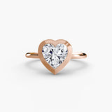 Heart cut diamond ring in rose gold - AtelierRings by SKH