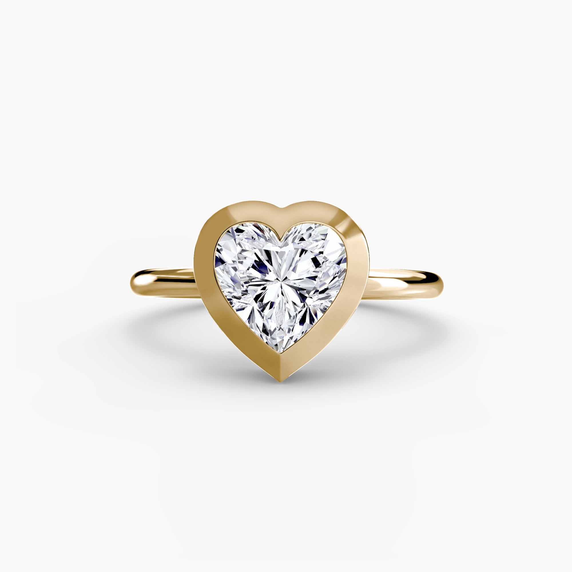 Heart cut diamond ring in yellow gold - AtelierRings by SKH