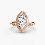 Marquise cut diamond ring in rose gold - AtelierRings by SKH
