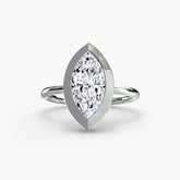 Marquise cut diamond ring in white gold or platinum - AtelierRings by SKH