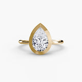 Pear cut diamond ring in yellow gold - AtelierRings by SKH