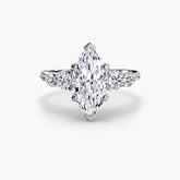 Marquise cut diamond ring in white gold or platinum - AtelierRings by SKH