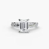 Emerald cut diamond ring in white gold or platinum - AtelierRings by SKH
