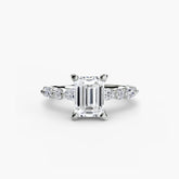 Emerald cut diamond ring in white gold or platinum - AtelierRings by SKH