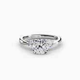 Cushion cut diamond ring in white gold or platinum - AtelierRings by SKH