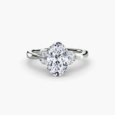 Oval cut diamond ring in white gold or platinum - AtelierRings by SKH