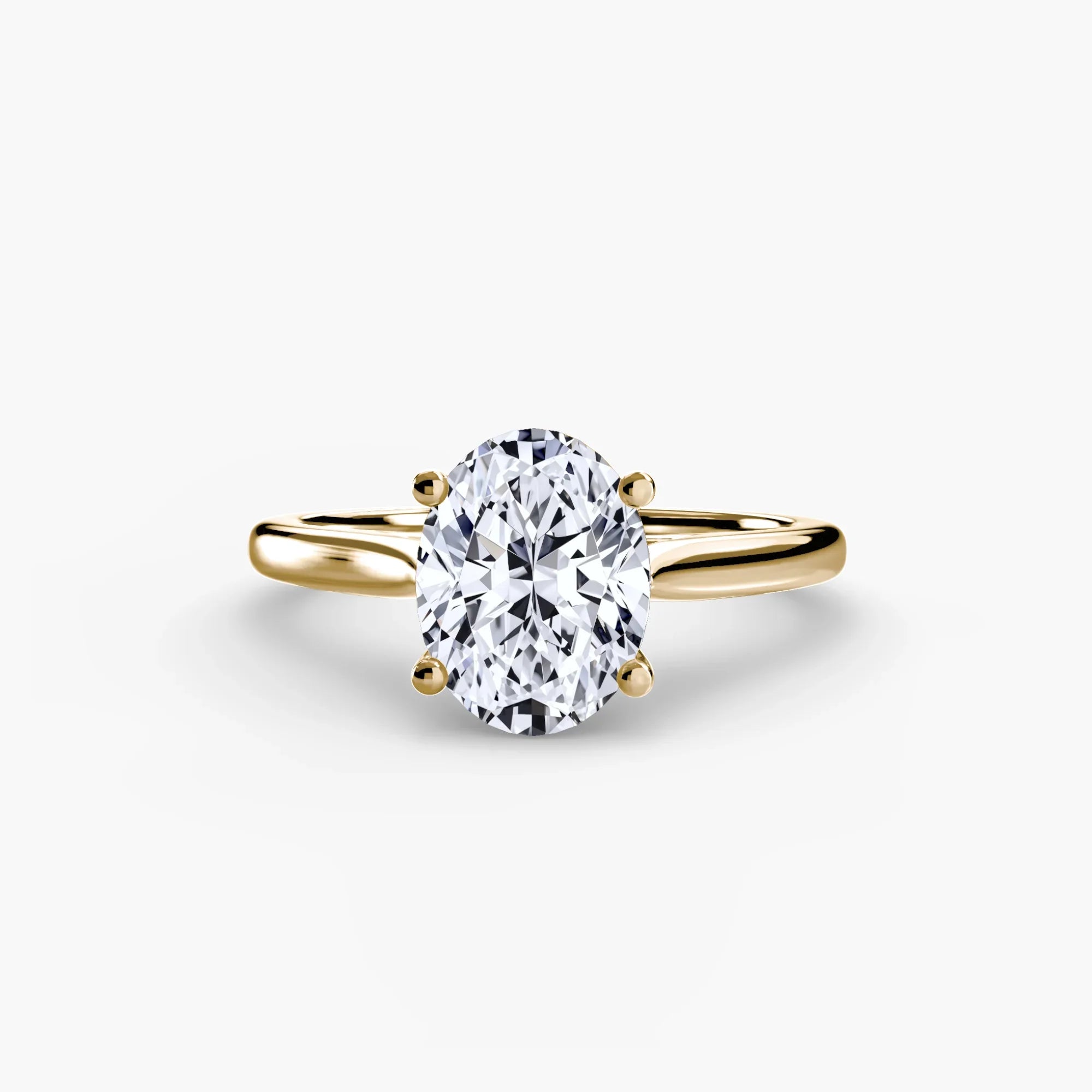 Oval cut diamond ring in yellow gold - AtelierRings by SKH
