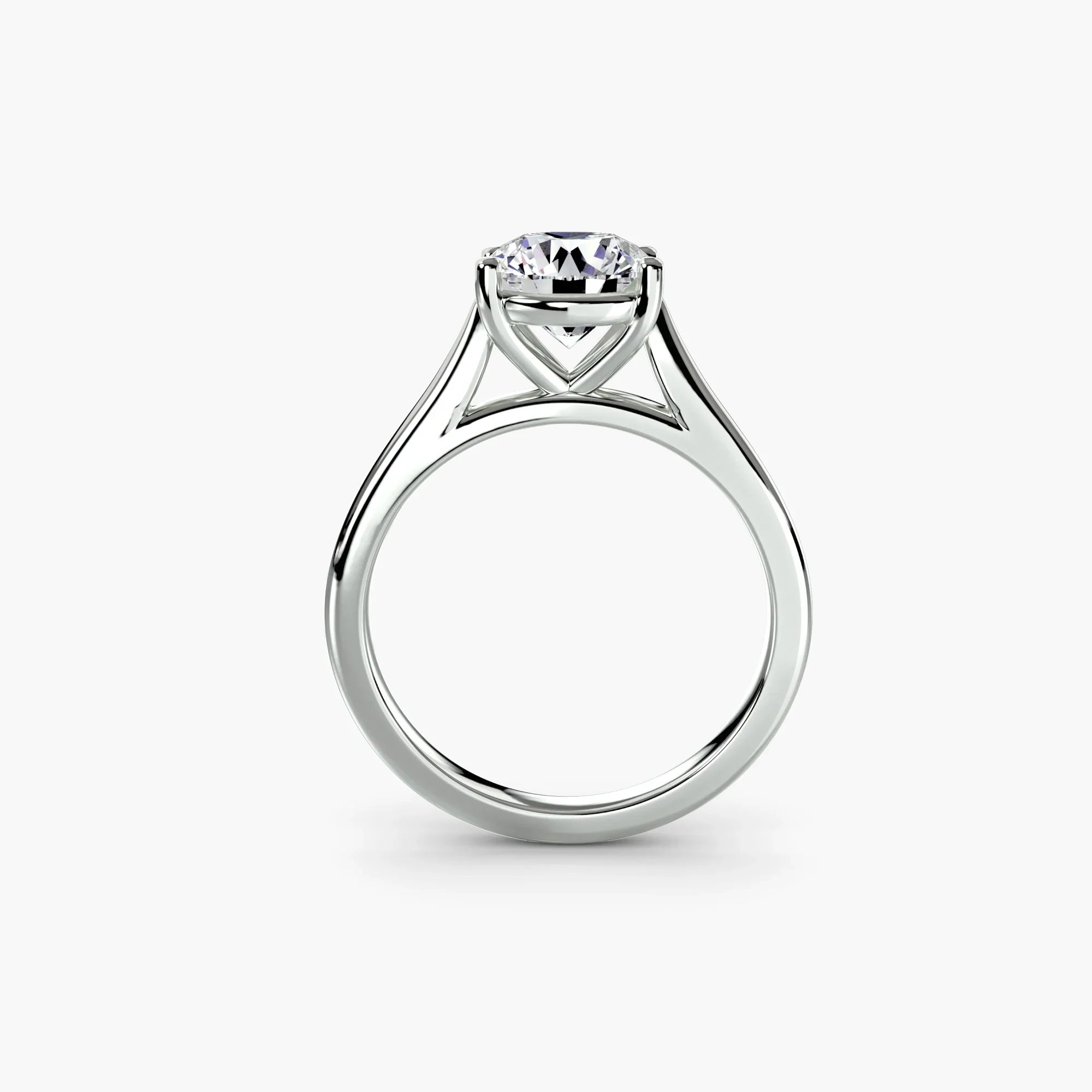 solitaire classic round white front