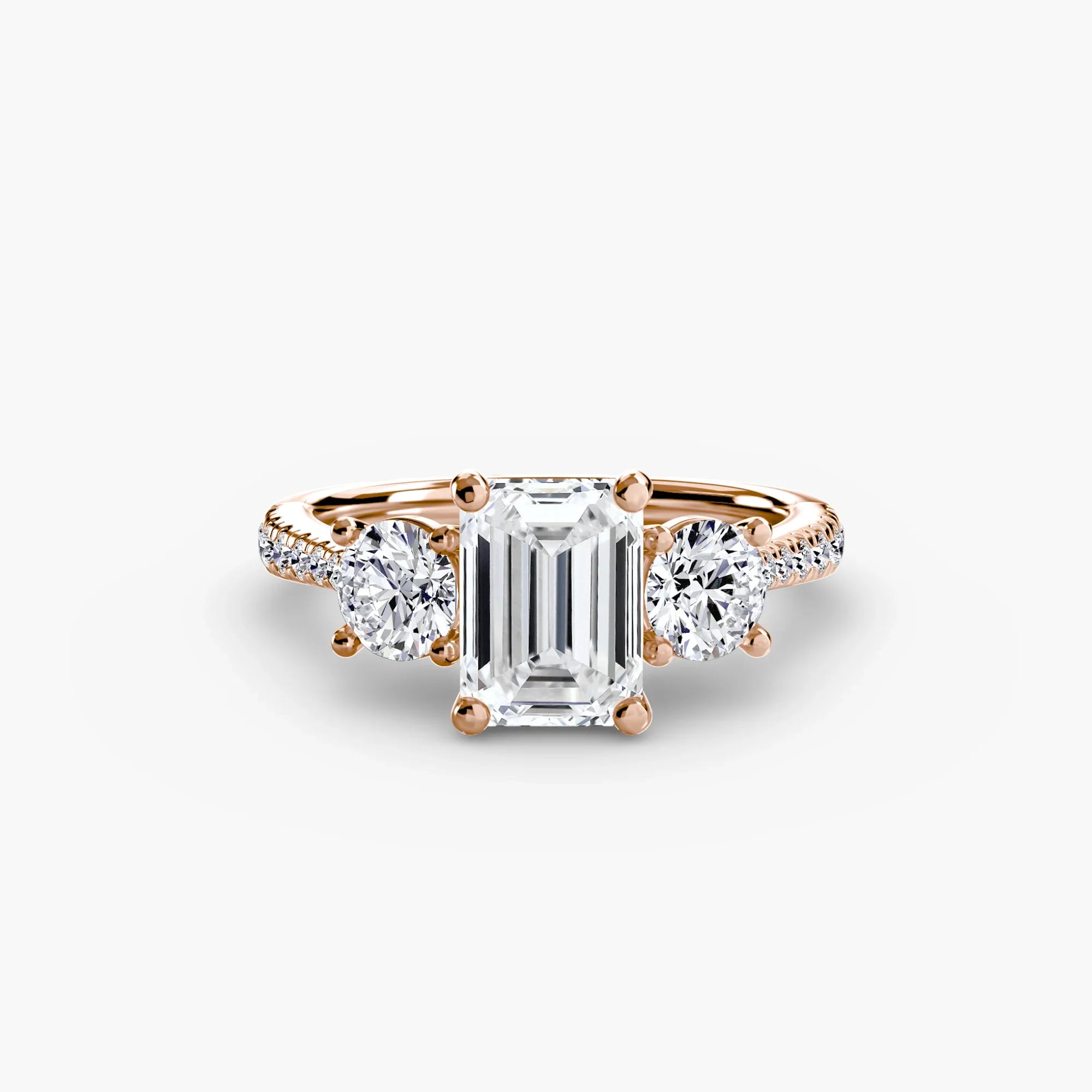 Emerald cut diamond ring in rose gold - AtelierRings by SKH