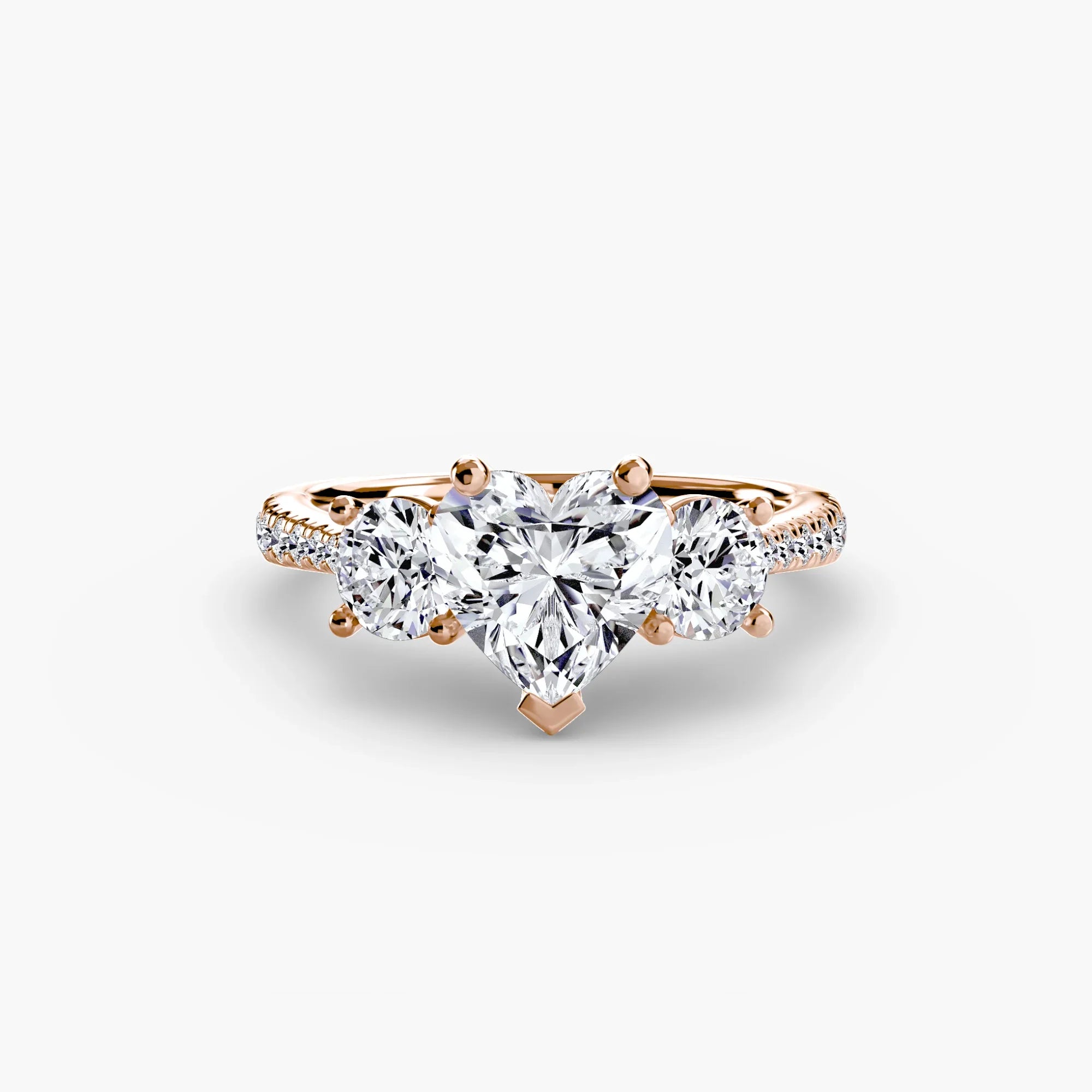 Heart cut diamond ring in rose gold - AtelierRings by SKH