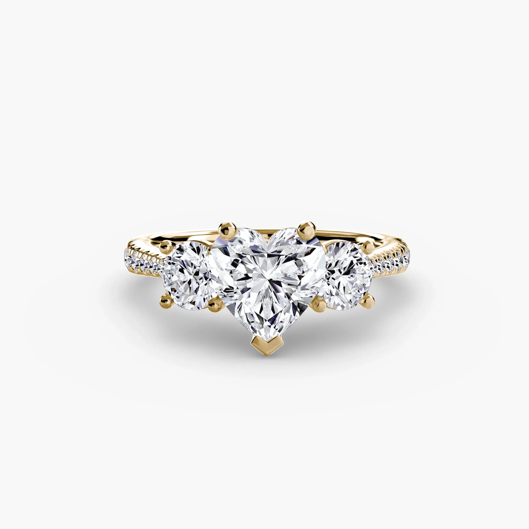 Heart cut diamond ring in yellow gold - AtelierRings by SKH