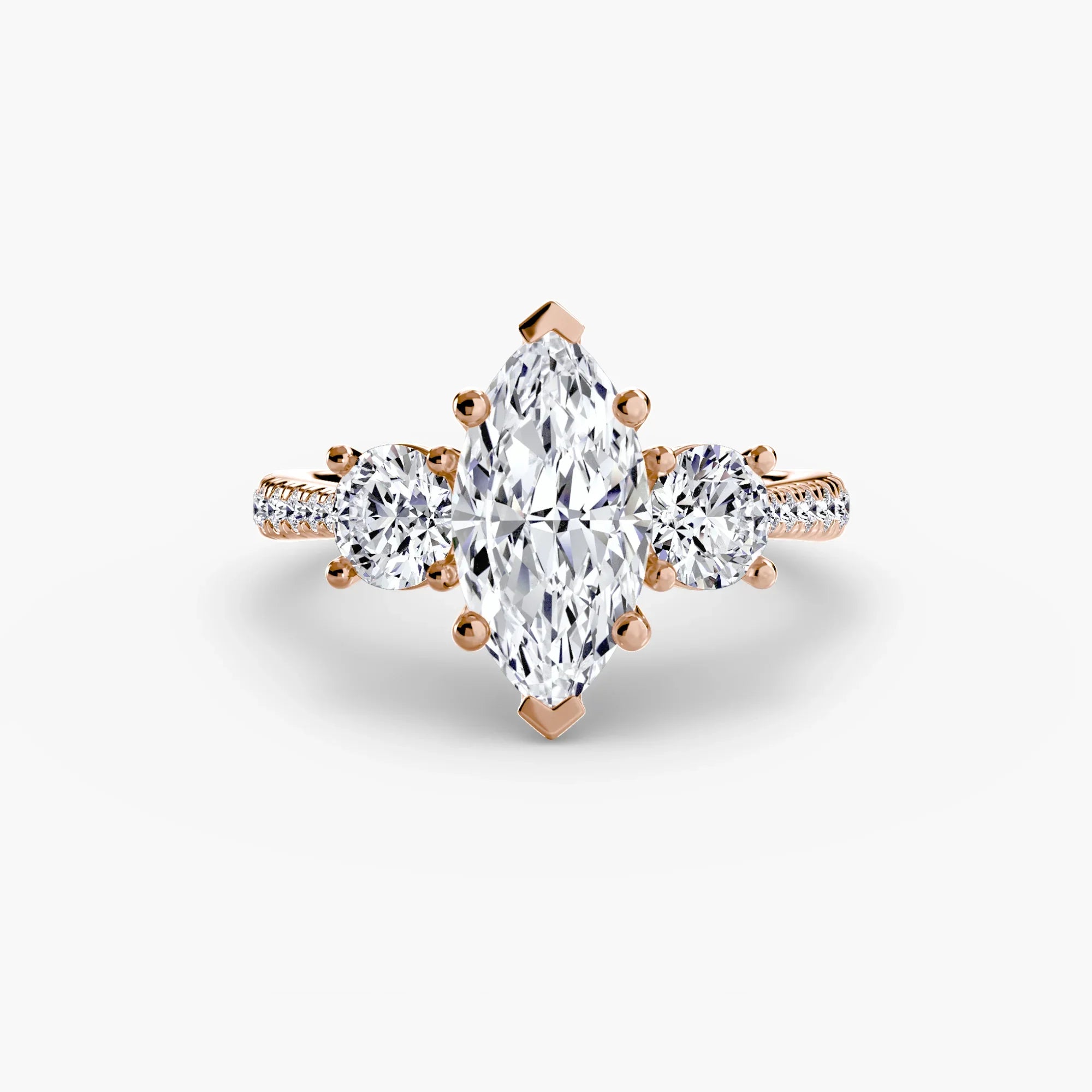 Marquise cut diamond ring in rose gold - AtelierRings by SKH