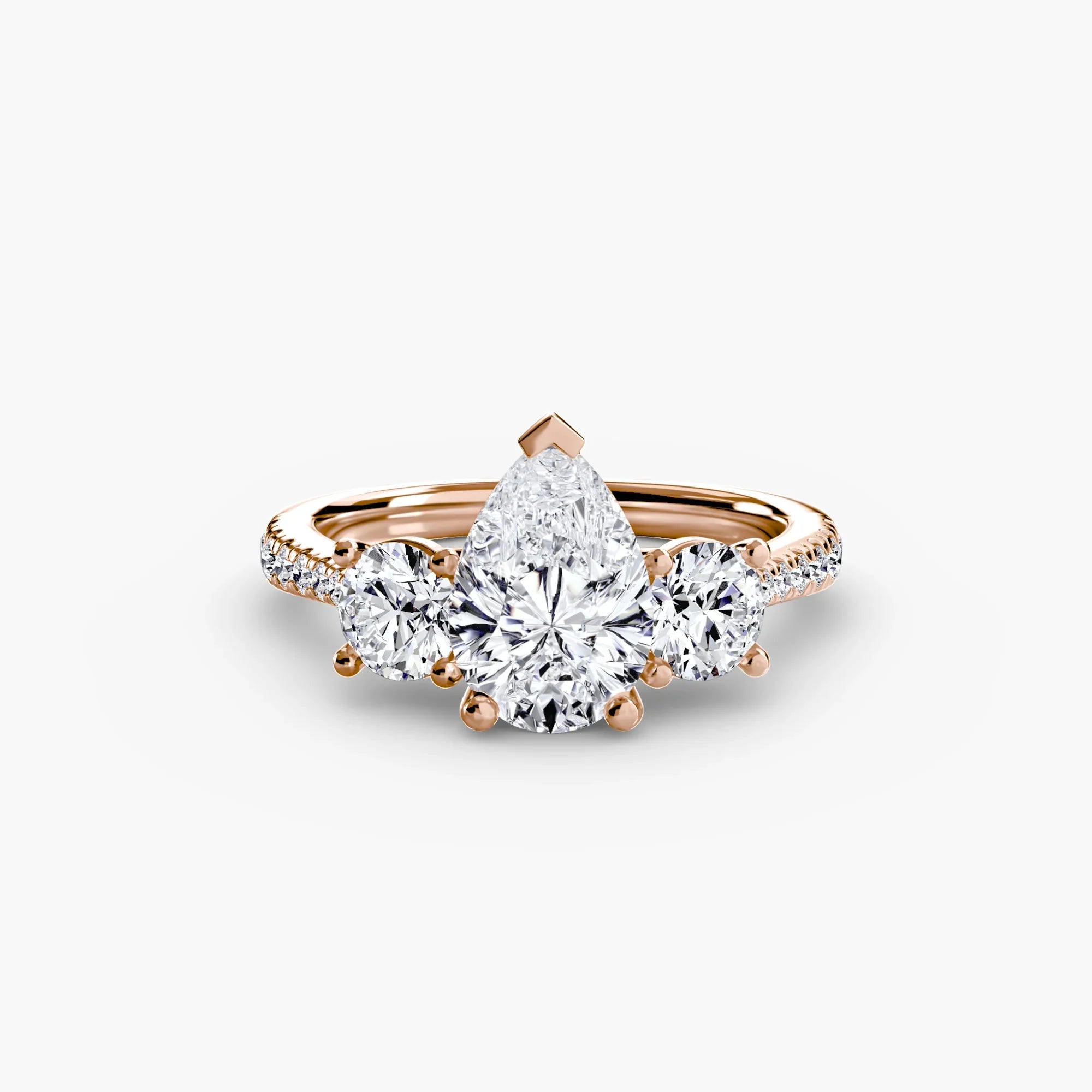 Pear cut diamond ring in rose gold - AtelierRings by SKH