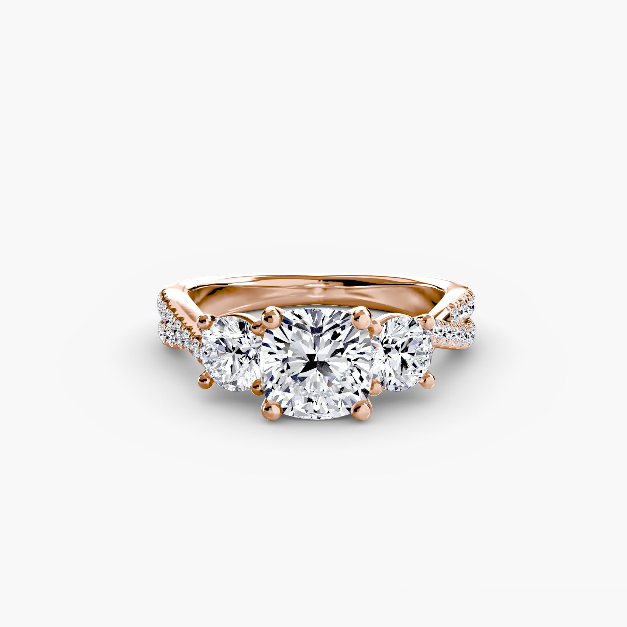 Cushion cut diamond ring in rose gold - AtelierRings by SKH