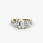 Emerald cut diamond ring in yellow gold - AtelierRings by SKH