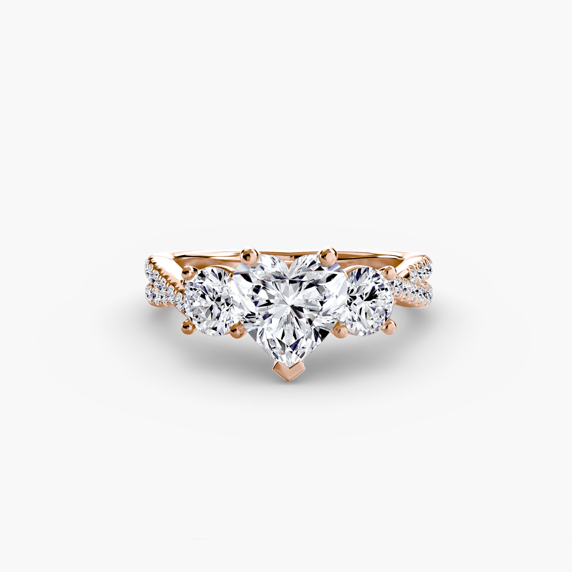 Heart cut diamond ring in rose gold - AtelierRings by SKH