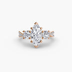 Marquise cut diamond ring in rose gold - AtelierRings by SKH