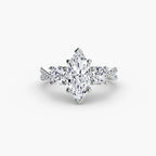 Marquise cut diamond ring in white gold or platinum - AtelierRings by SKH
